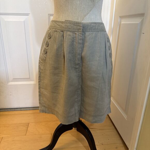 Cynthia Rowley Dresses & Skirts - NEUTRAL LINEN SKIRT Cynthia Rowley 100% Linen Beige Mini Skirt Size 8